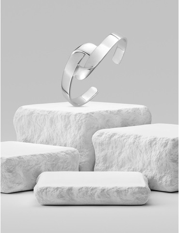 Bracelet argent 925 ‰, rigide