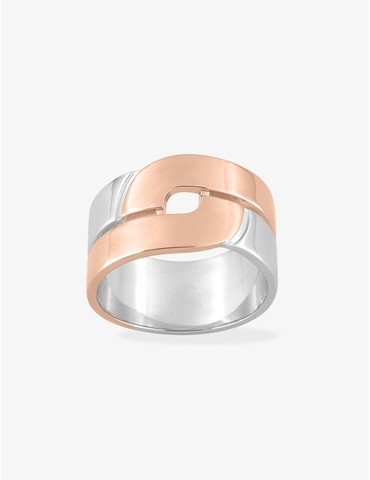 Bague bicolore argent 925...