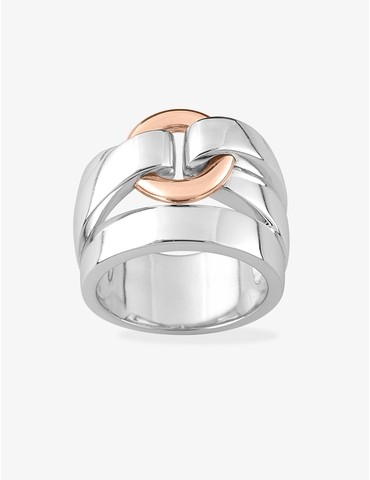 Bague bicolore argent 925...