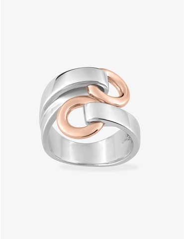Bague bicolore argent 925...