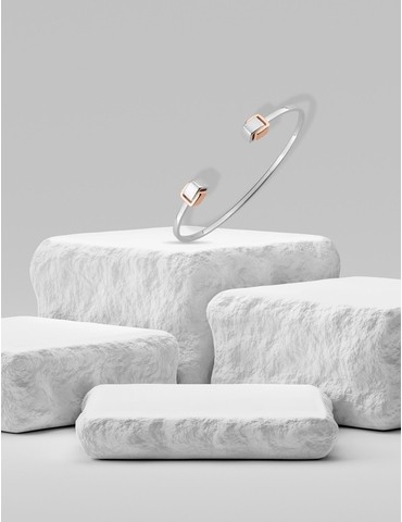 Bracelet bicolore argent...