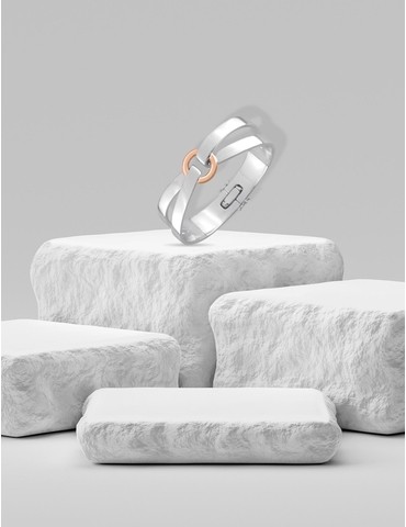 Bracelet bicolore argent...