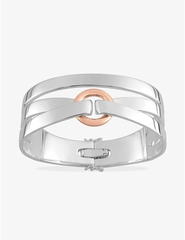 Bracelet bicolore argent...