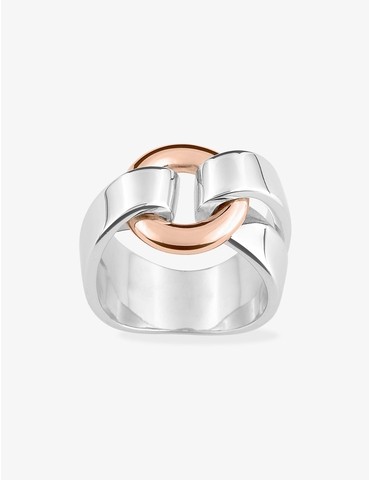 Bague bicolore argent 925...