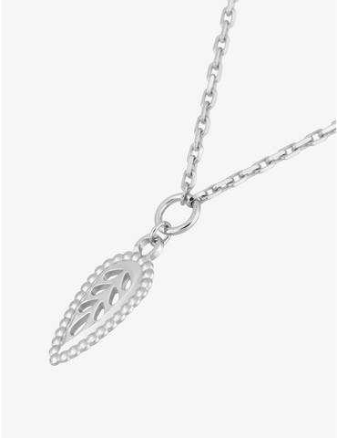 Collier motif feuille en...