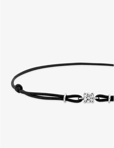 Bracelet cordon noir, oxyde...