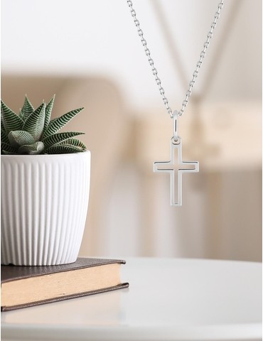 Pendentif croix argent...