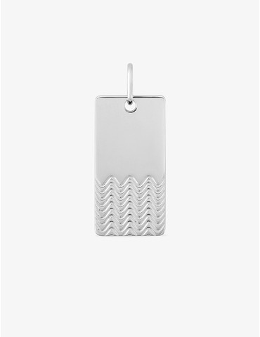Pendentif plaque argent...