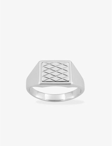 Chevalière argent rhodié...