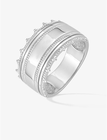 Bague argent rhodié 925 ‰...