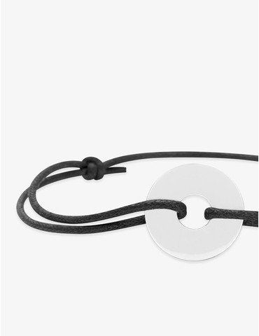 Bracelet cordon noir jeton...
