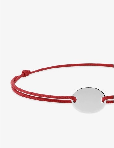 Bracelet cordon rouge jeton...