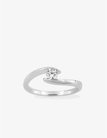 Bague solitaire argent...