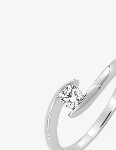 Bague solitaire argent...