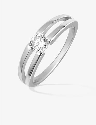 Bague solitaire double...
