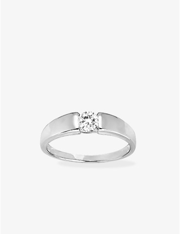Bague solitaire argent...