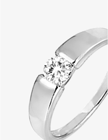 Bague solitaire argent...