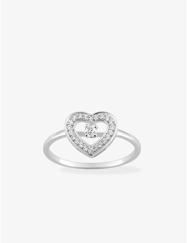 Bague motif cœur argent...