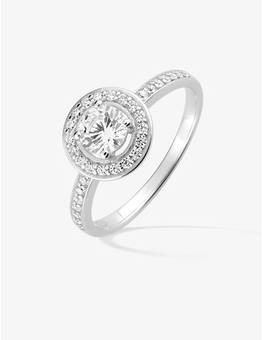Bague argent rhodié 925 ‰...