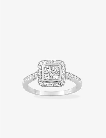 Bague argent rhodié 925 ‰...