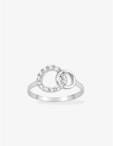 Bague deux cercles argent...