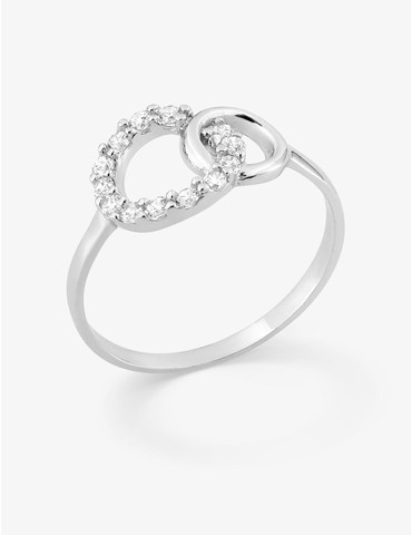 Bague deux cercles argent...
