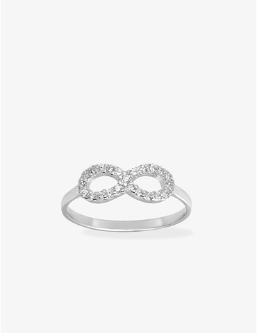 Bague infini argent rhodié...