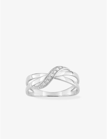 Bague fantaisie entrelacée...