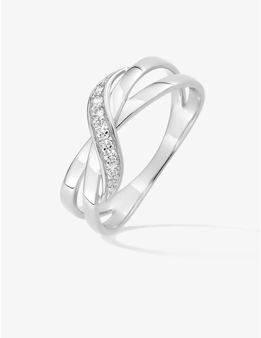 Bague fantaisie entrelacée...