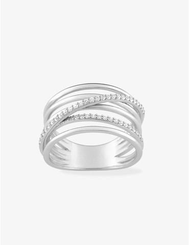 Bague 6 anneaux argent...