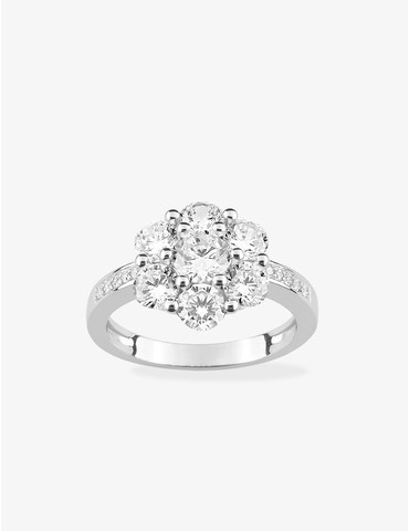 Bague fleur accompagnée...
