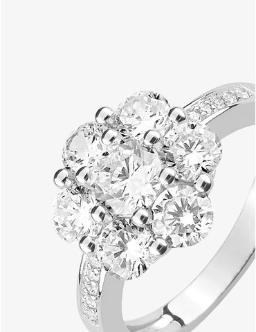 Bague fleur accompagnée...
