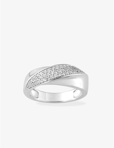 Bague argent rhodié 925 ‰...