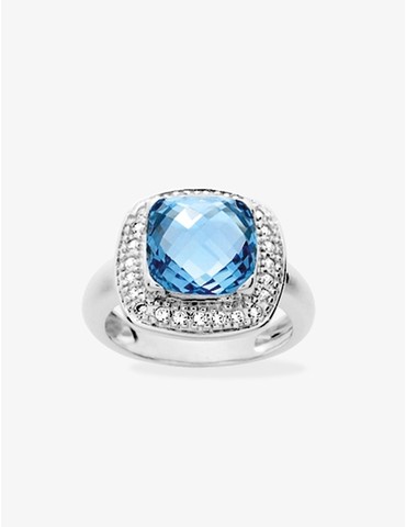 Bague argent rhodié 925 ‰...