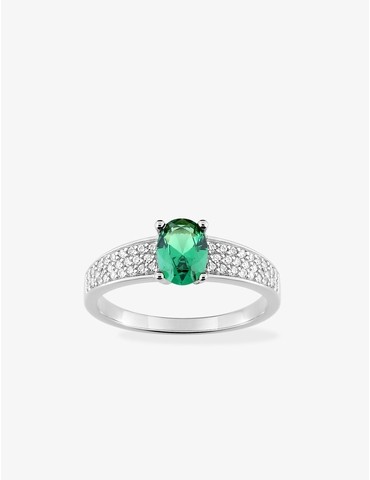 Bague argent rhodié 925 ‰...