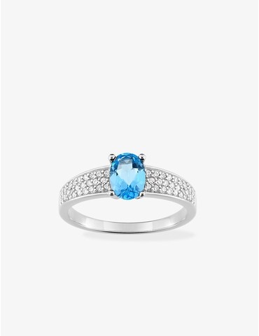 Bague argent rhodié 925 ‰...