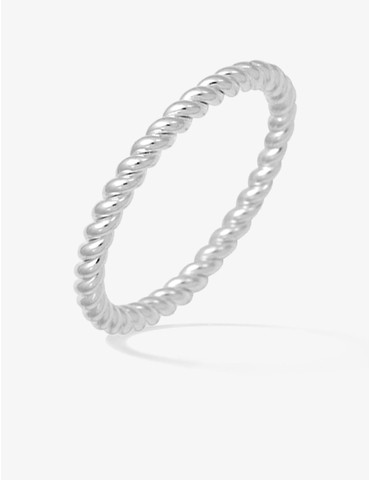 Bague torsadée argent...