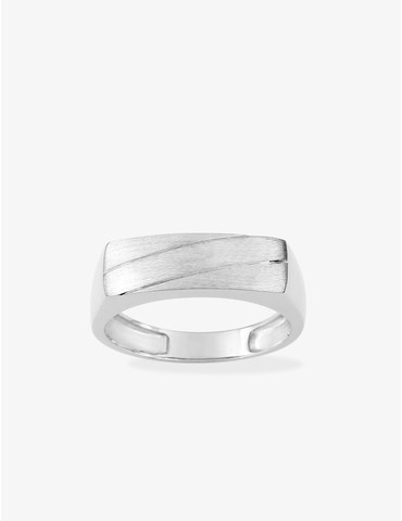 Chevalière argent rhodié 925 ‰