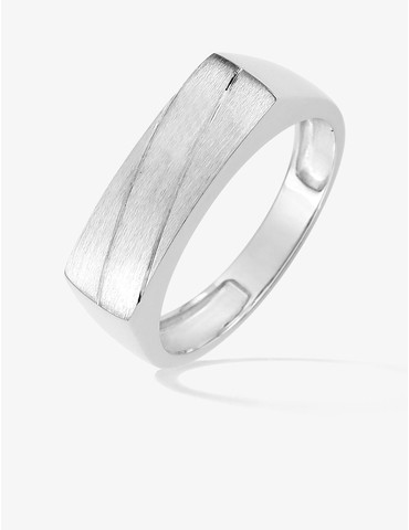 Chevalière argent rhodié 925 ‰