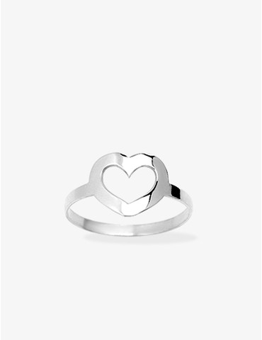Bague cœur ajouré argent...
