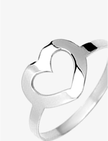 Bague cœur ajouré argent...