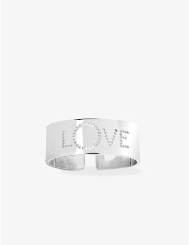 Bague réglable LOVE argent...