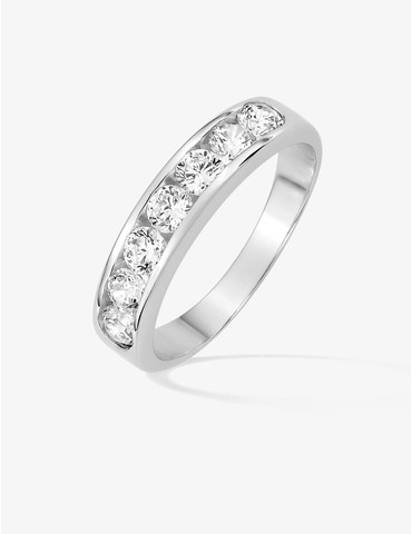 Bague serti rail argent...