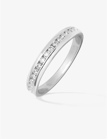 Bague serti rail épais...