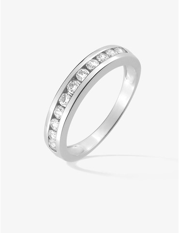 Bague serti rail argent...