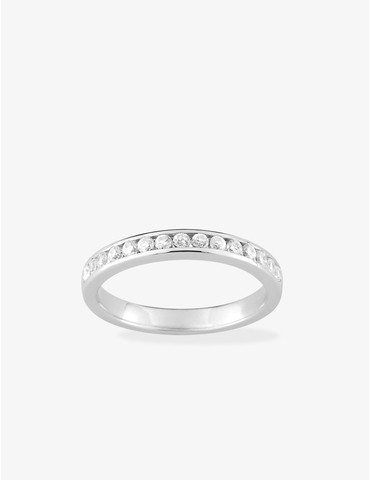 Bague serti rail argent...