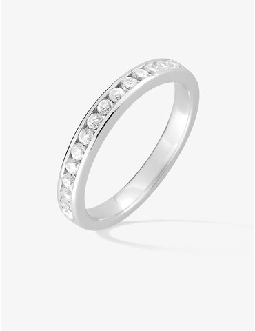 Bague serti rail argent...