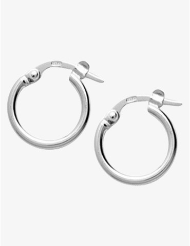 Créoles argent 925‰ 10 mm...