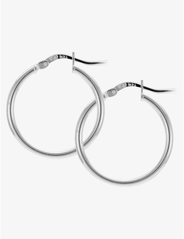 Créoles tube 2 mm argent...