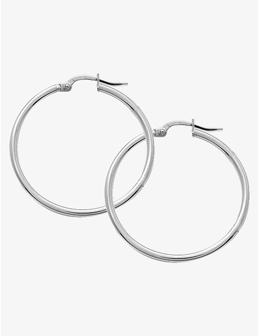Créoles tube 2 mm argent...
